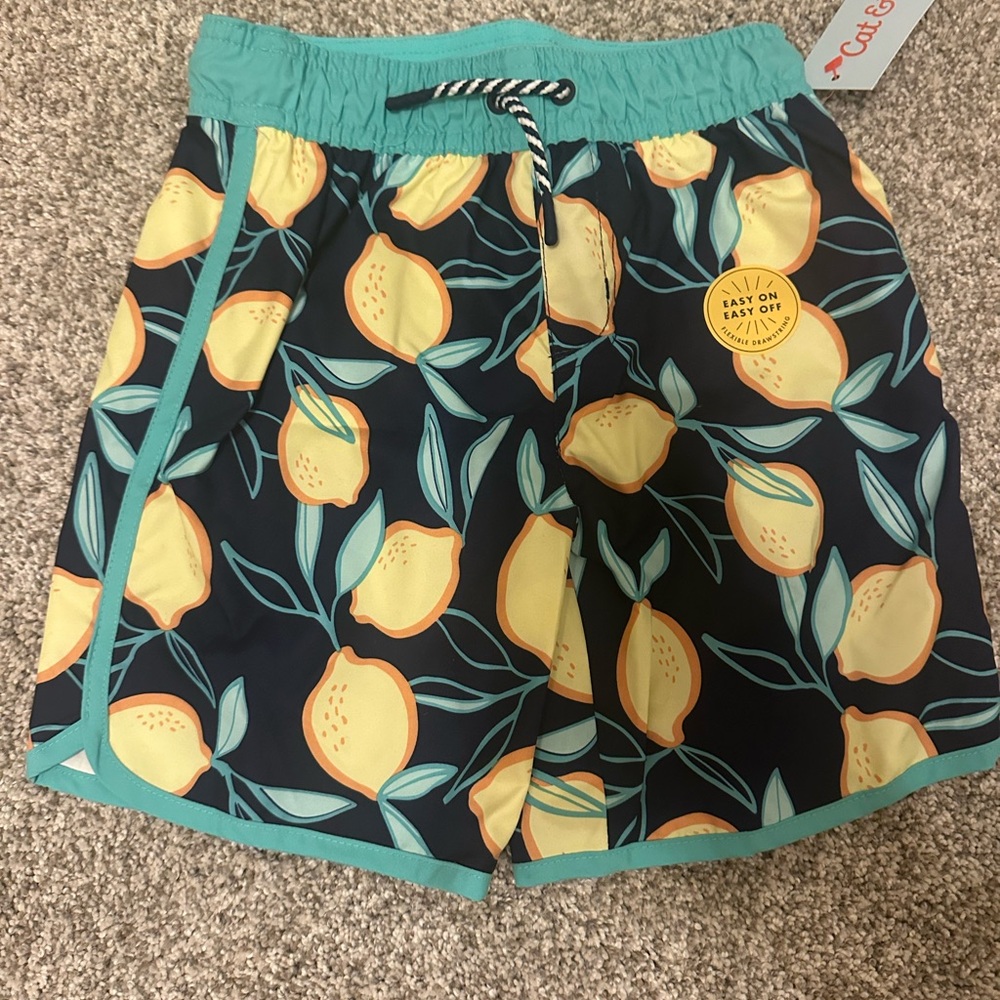 Lemon Print Swim Shorts